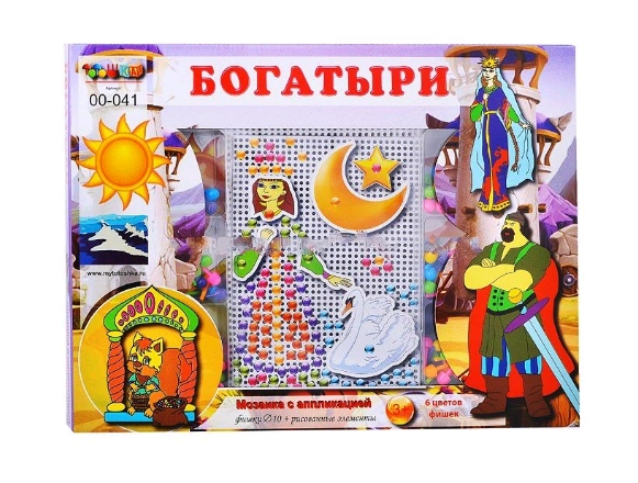 00-041 Мозаика серии «В гостях у сказки»  (тонкие чемоданчики) Богатыри