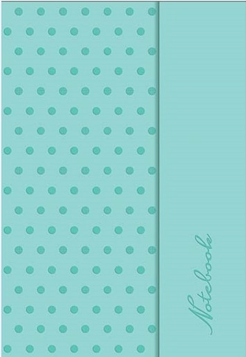 Записная книжка Ноутбук арт.42679/36 ФАКТУРА ГОРОХ (102×148мм, 120 л., тв. картон. обл. на магнит. застежке, глянц. ламинац., тисн. бирюз. фольгой, одноцв. печать внутр. блока и форзаца, бел. офсет)