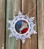 Деревянная игрушка Снежинка. Дед Мороз с птицей